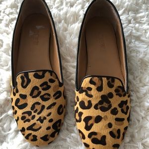 J. Crew Cora Leopard Calf Hair Loafers